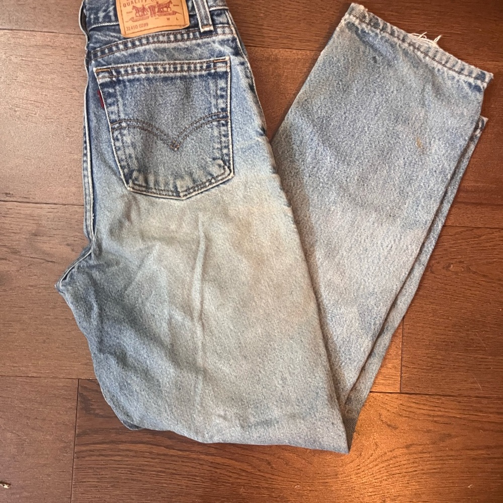 Levi's Men's Light Blue Straight Jeans Slim 614 size 14